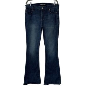{Express} "Slim Flare Mia Mid Rise" Bootcut Stretch Denim Jeans